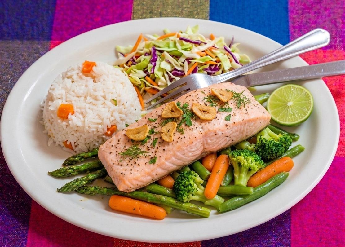 Salmón al Horno con Verduras
