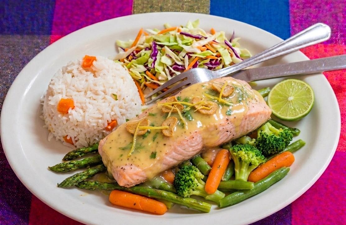 Salmón con Salsa de Limón